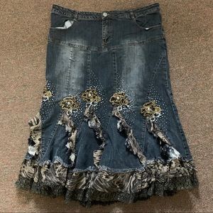 Y2K JEAN SKIRT